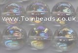 CNC205 15.5 inches 14mm round AB-color white crystal beads