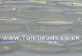CNC211 15.5 inches 6*22mm rice AB-color white crystal beads