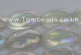 CNC218 15.5 inches 18*25mm oval AB-color white crystal beads