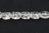 CNC24 8*10mm faceted rectangle grade AB natural white crystal beads