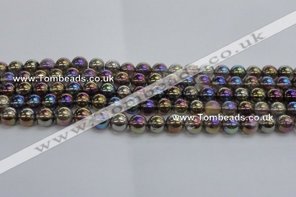 CNC252 15.5 inches 8mm round AB-color white crystal beads