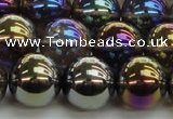 CNC255 15.5 inches 14mm round AB-color white crystal beads