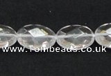 CNC26 13*18mm faceted oval grade AB natural white crystal beads