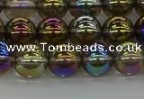 CNC263 15.5 inches 8mm round plated natural white crystal beads