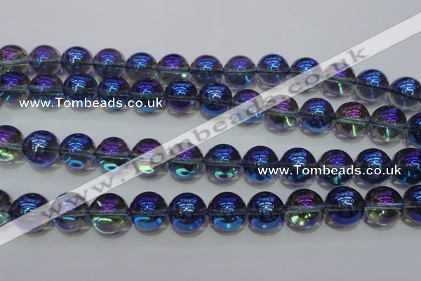 CNC304 15.5 inches 12mm round AB-color white crystal beads