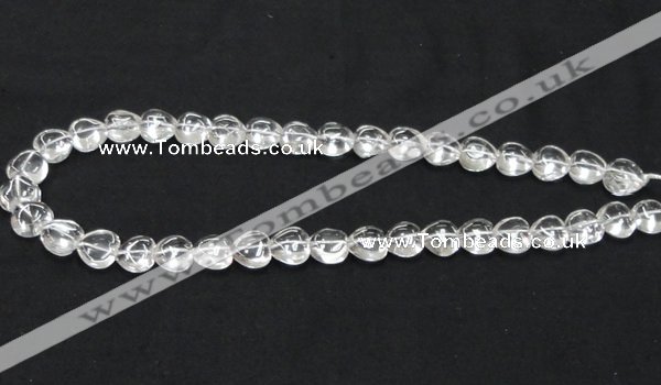 CNC36 10*10mm heart grade AB natural white crystal beads wholesale