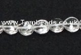 CNC37 10*10mm faceted heart grade AB natural white crystal beads