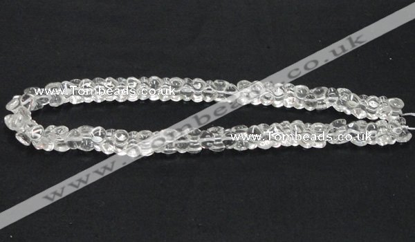 CNC39 9*12mm double heart-shaped grade AB natural white crystal beads