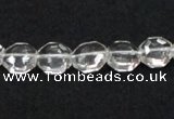 CNC40 10*10mm octagonal grade AB natural white crystal beads wholesale