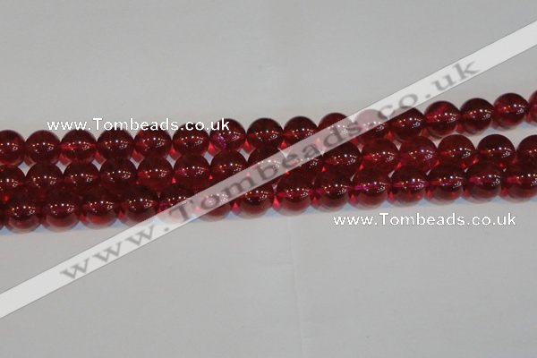 CNC414 15.5 inches 12mm round dyed natural white crystal beads