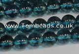 CNC422 15.5 inches 8mm round dyed natural white crystal beads