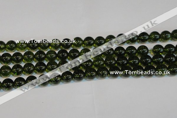 CNC434 15.5 inches 12mm round dyed natural white crystal beads