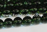 CNC440 15.5 inches 4mm round dyed natural white crystal beads