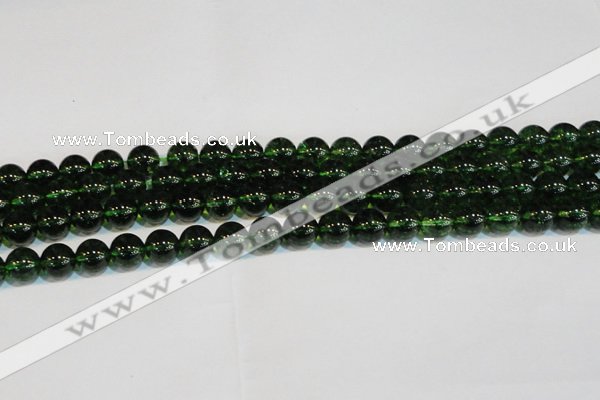 CNC442 15.5 inches 8mm round dyed natural white crystal beads