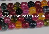 CNC451 15.5 inches 6mm round dyed natural white crystal beads