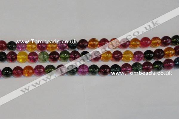 CNC453 15.5 inches 10mm round dyed natural white crystal beads