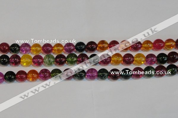 CNC454 15.5 inches 12mm round dyed natural white crystal beads