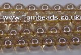CNC500 15.5 inches 4mm round dyed natural white crystal beads