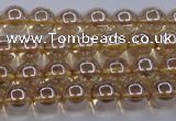 CNC500 15.5 inches 4mm round dyed natural white crystal beads