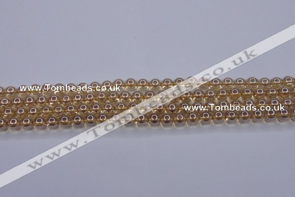 CNC500 15.5 inches 4mm round dyed natural white crystal beads