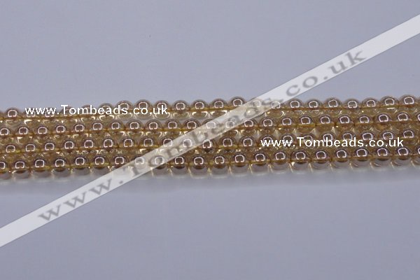 CNC501 15.5 inches 6mm round dyed natural white crystal beads