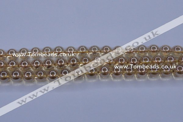 CNC504 15.5 inches 12mm round dyed natural white crystal beads