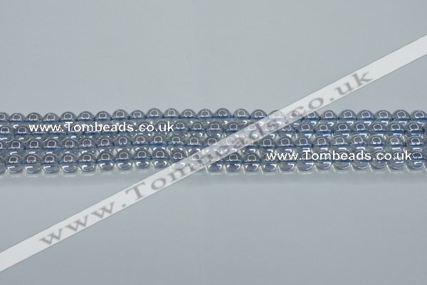 CNC508 15.5 inches 4mm round dyed natural white crystal beads