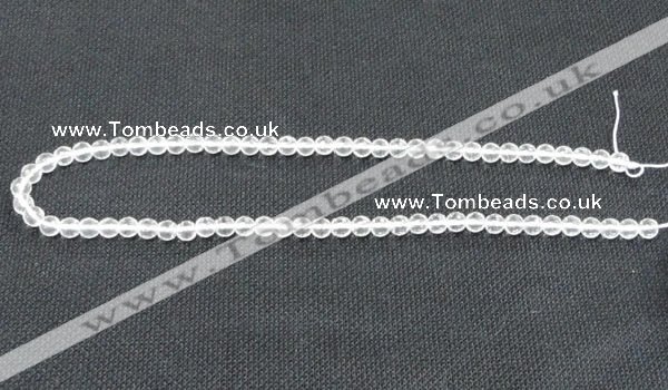 CNC51 15.5 inches 6mm faceted round grade A natural white crystal beads