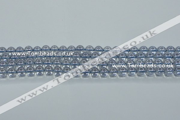 CNC510 15.5 inches 8mm round dyed natural white crystal beads