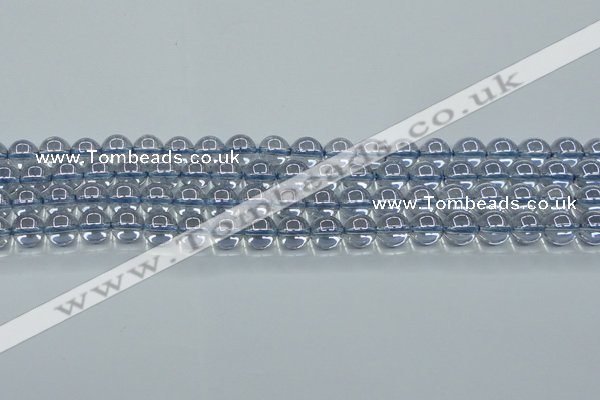 CNC511 15.5 inches 10mm round dyed natural white crystal beads