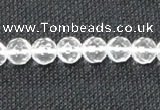 CNC52 15.5 inches 8mm faceted round grade A natural white crystal beads