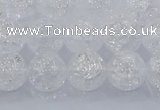 CNC552 15.5 inches 8mm round natural crackle white crystal beads