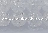 CNC556 15.5 inches 16mm round natural crackle white crystal beads