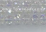 CNC645 15.5 inches 6mm faceted round plated natural white crystal beads