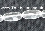 CNC66 10*20mm faceted rice grade A natural white crystal beads