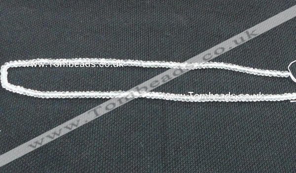 CNC68 2*4mm faceted rondelle grade A natural white crystal beads