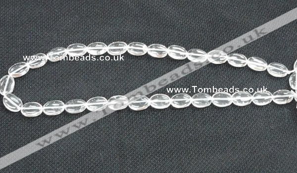 CNC70 15 inches 10*14mm oval grade A natural white crystal beads