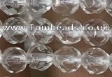 CNC701 15.5 inches 4mm faceted round white crystal beads