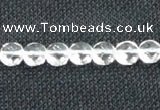 CNC71 15 inches 8mm faceted coin grade A natural white crystal beads