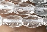 CNC721 15.5 inches 5*8mm faceted rice white crystal beads