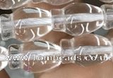 CNC724 15.5 inches 8*12mm vase-shaped white crystal beads