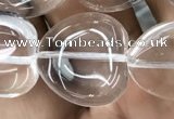 CNC731 15.5 inches 18*18mm heart white crystal beads wholesale