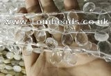 CNC843 Top drilled 8*12mm faceted briolette white crystal beads