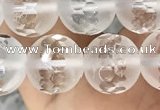 CNC852 15.5 inches 10mm faceted round white crystal beads