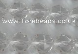 CNC89 15.5 inches 8mm faceted round natural white crystal beads