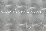 CNC89 15.5 inches 8mm faceted round natural white crystal beads