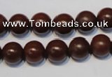 CNE12 15.5 inches 14mm round red stone needle beads wholesale