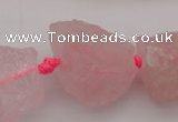 CNG1000 15.5 inches 15*25mm - 25*30mm nuggets rose quartz beads