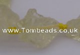 CNG1002 15.5 inches 15*25mm - 25*30mm nuggets lemon quartz beads