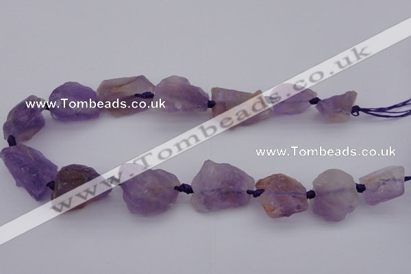 CNG1005 15.5 inches 15*25mm - 25*30mm nuggets amethyst gemstone beads